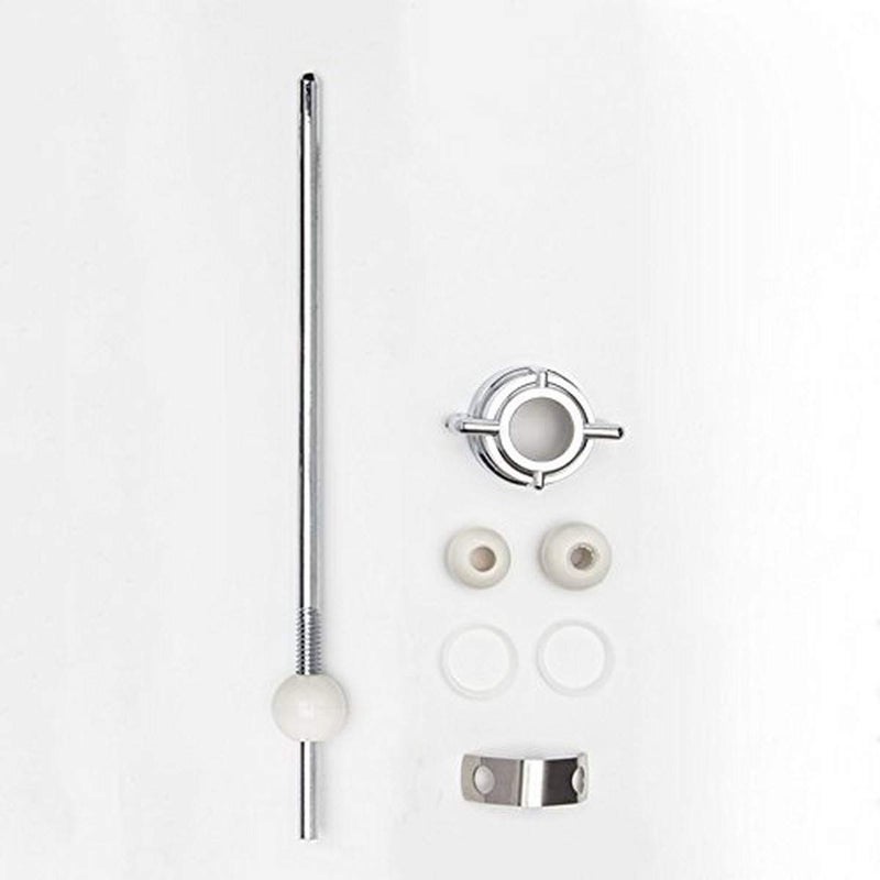PF WaterWorks PF0905 Universal Lavatory Pop-Up Drain Ball Rod/Center Pivot Rod Replacement Kit - Threaded Adjustable Ball Rod + 1 Nuts (Chrome) + 3 Sizes of Balls + ClipChrome1Piece